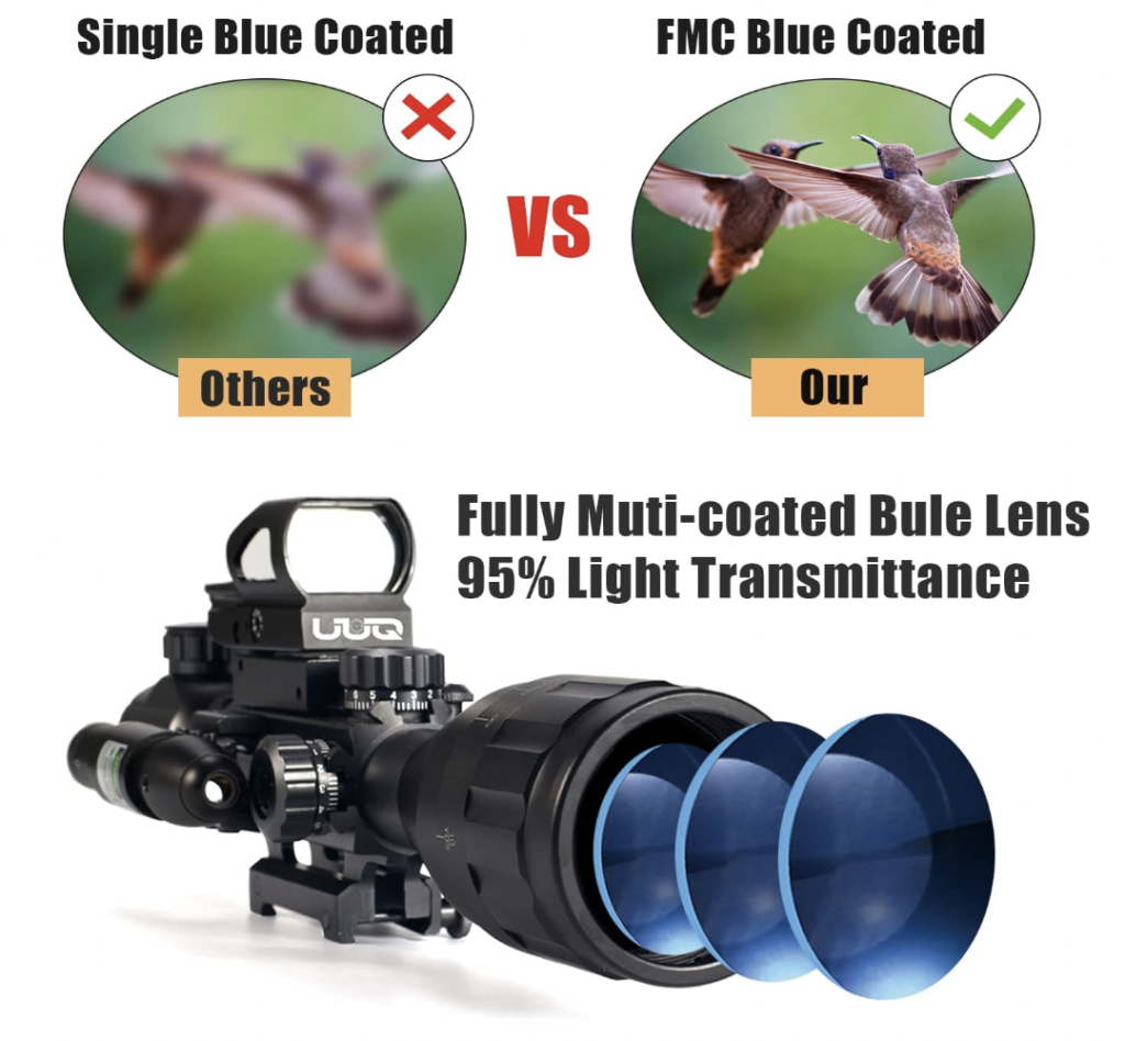 UUQ 4-12x50 AO Rifle Scope Optics