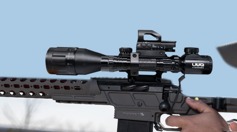 UUQ 4-16x50 AO Rifle Scope with Laser and Red Dot Sight Featured Image