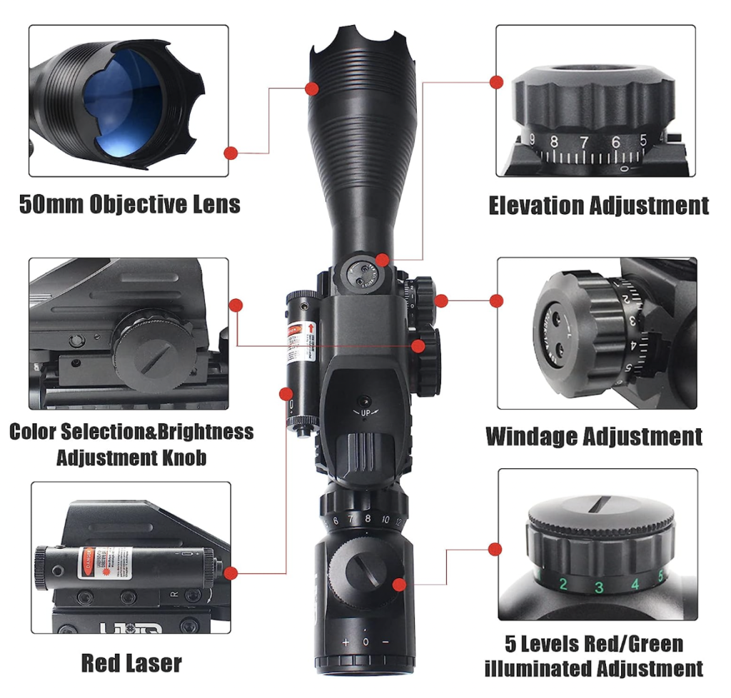 UUQ 4-16x50 Tactical Rifle Scope Features