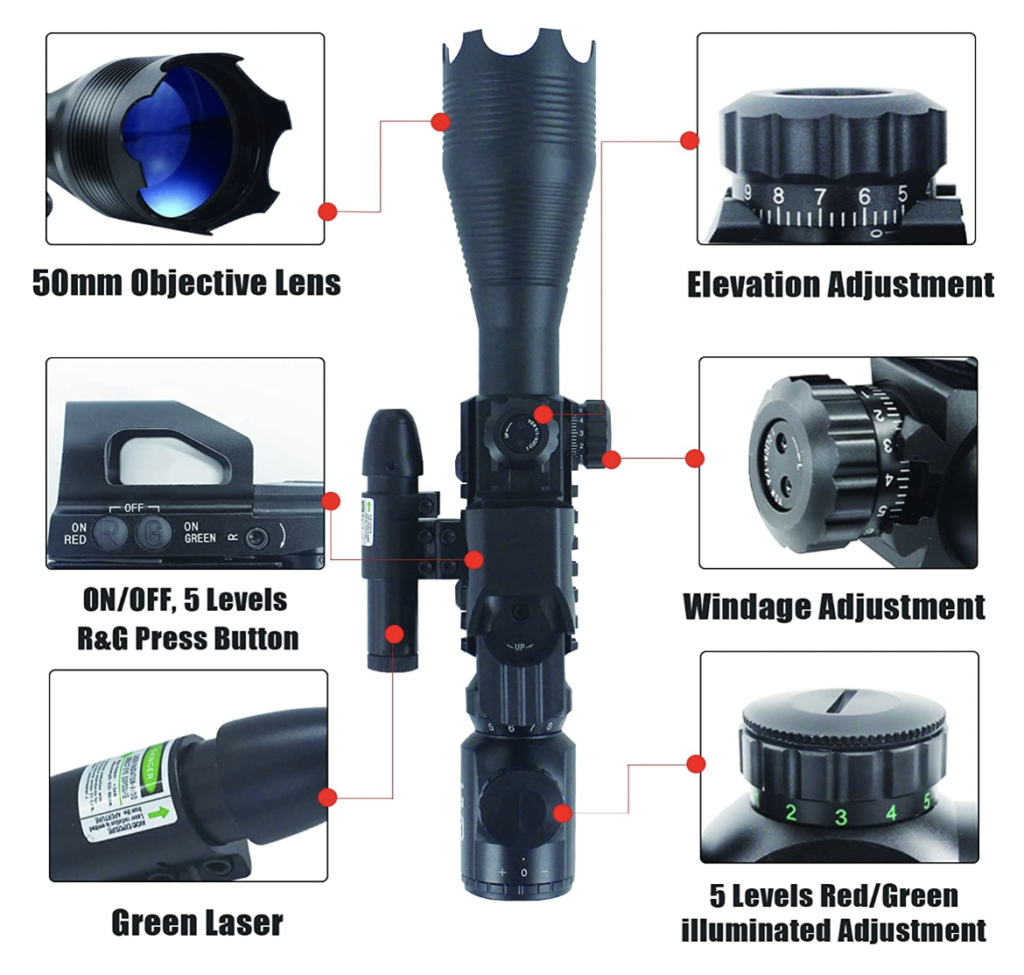 UUQ 4-16x50 Tactical Rifle Scope Features