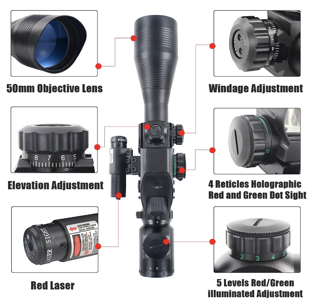 UUQ C4-12X50 Rifle Scope Features