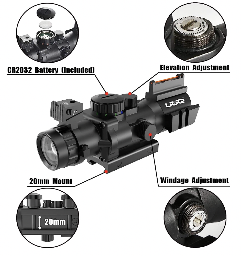 UUQ Prism 4x32 Rifle Scope Features