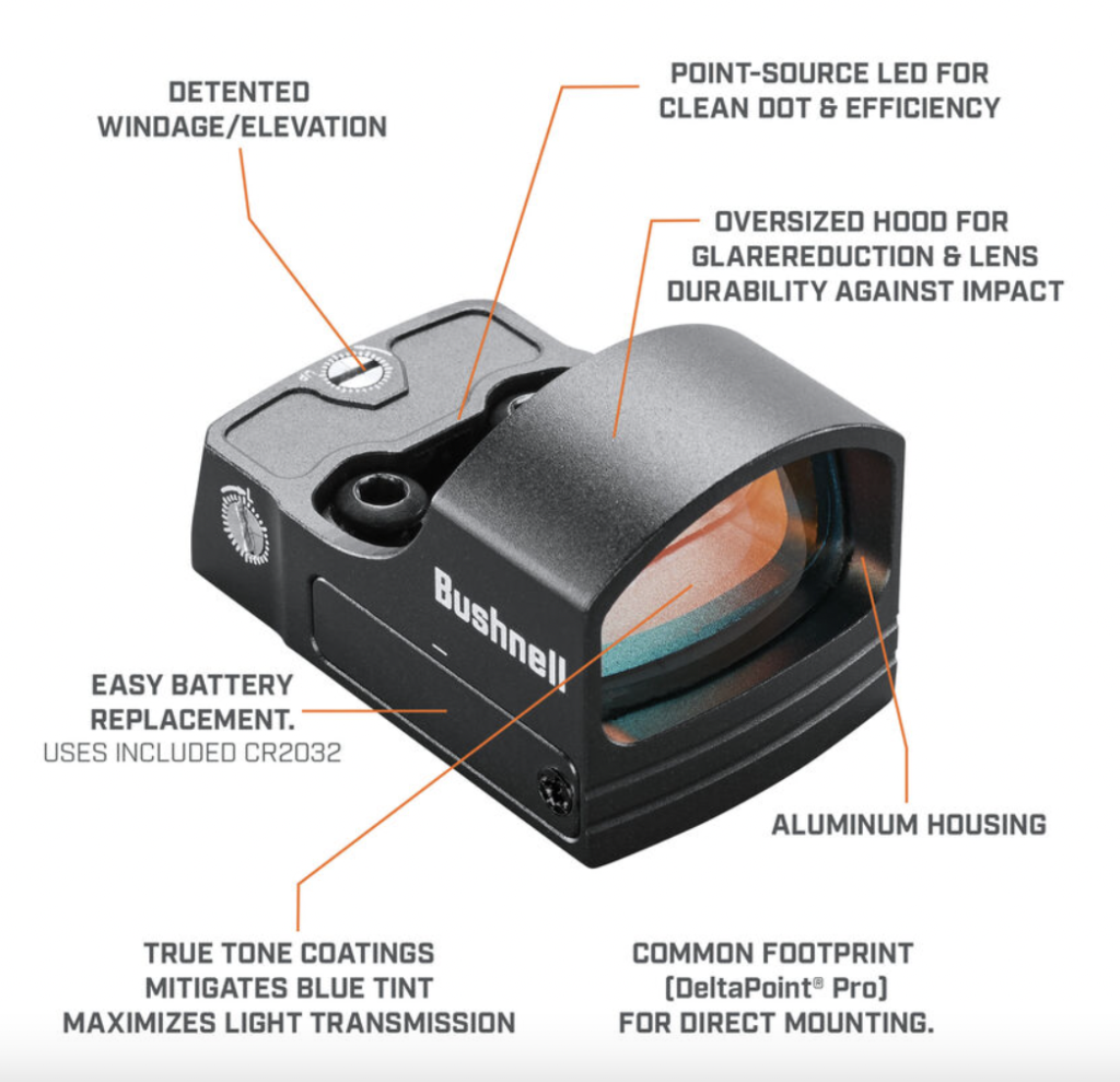 Bushnell RXS100 Red Dot Reflex Sight Features