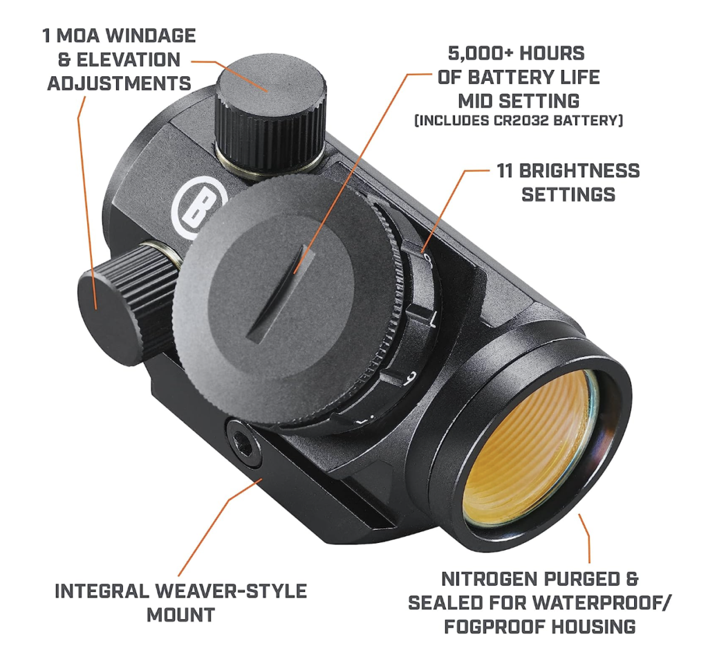 Bushnell Trophy TRS-25 Red Dot Sight Features