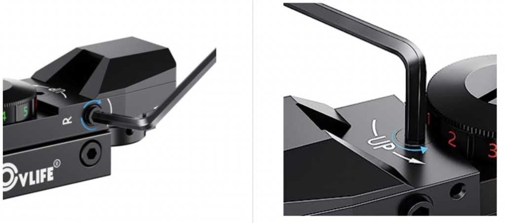 CVLIFE 1X22X33 Red Green Dot Gun Sight Scope Reflex Sight Adjustment