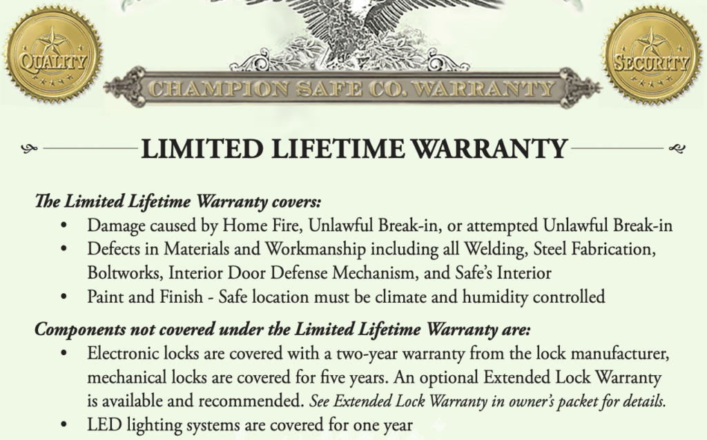 Champion Warranty