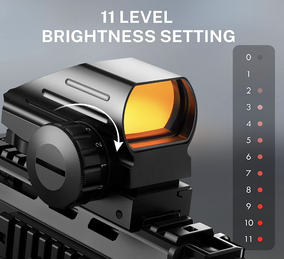 EZshoot Holographic Reflex Sight Brightness