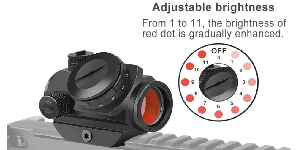 Feyachi RDS-22 Micro Red Dot Sight Brightness