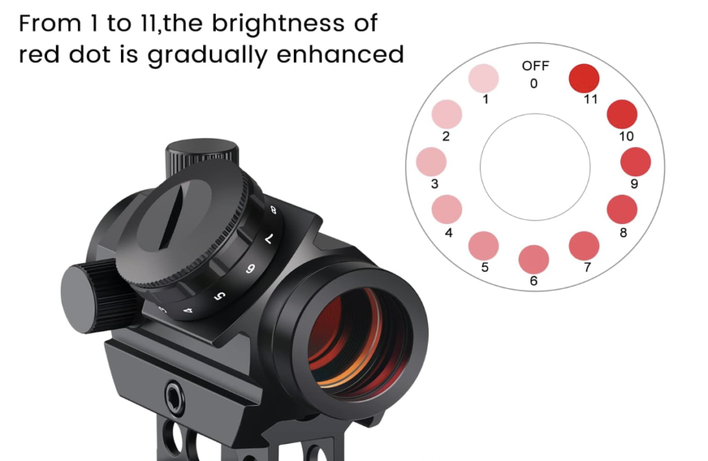 Feyachi RDS-25 Red Dot Sight Brightness