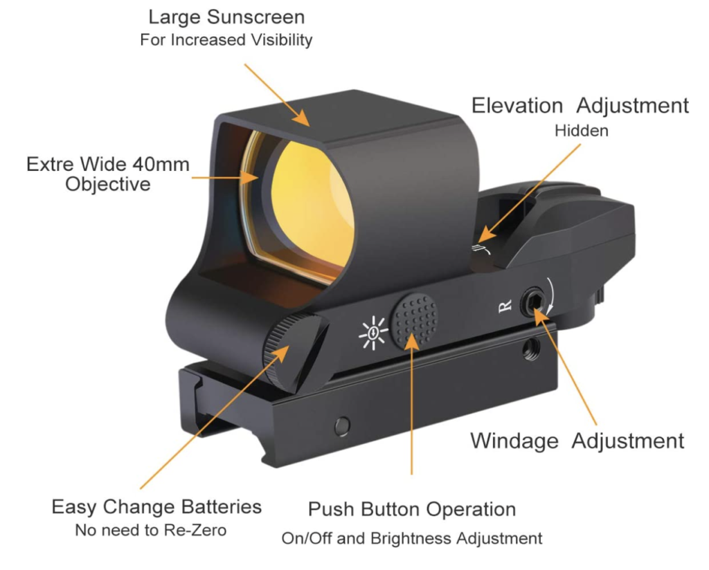 Feyachi RS30 Reflex Sight Features