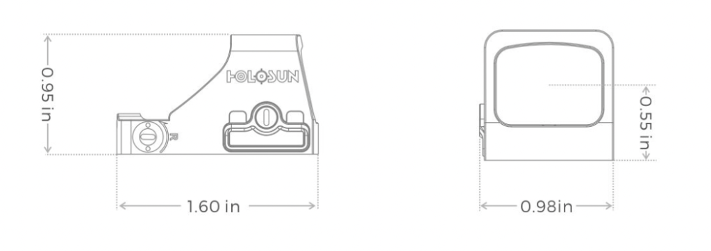 HOLOSUN HE507K-GR X2 Green Dot Reflex Sight Specifications