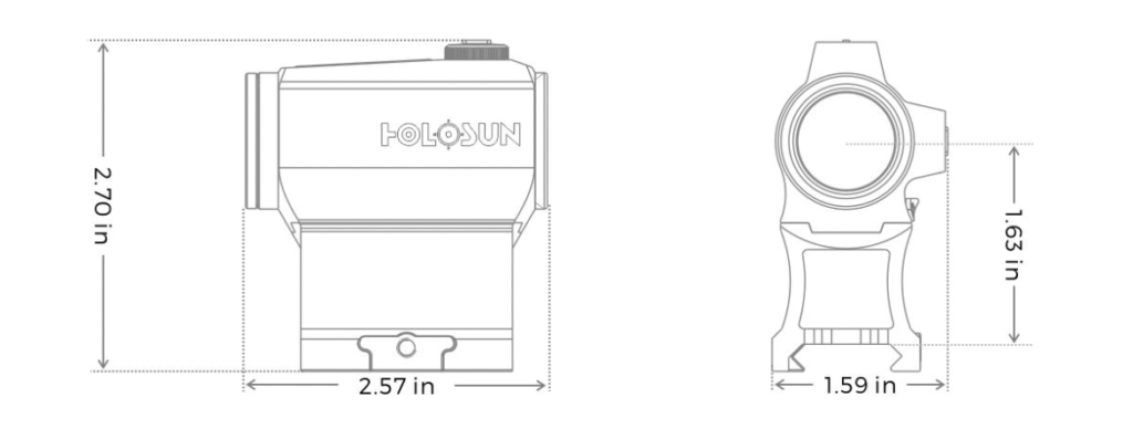 HOLOSUN HS403B Compact Micro Red Dot Sight Specifications