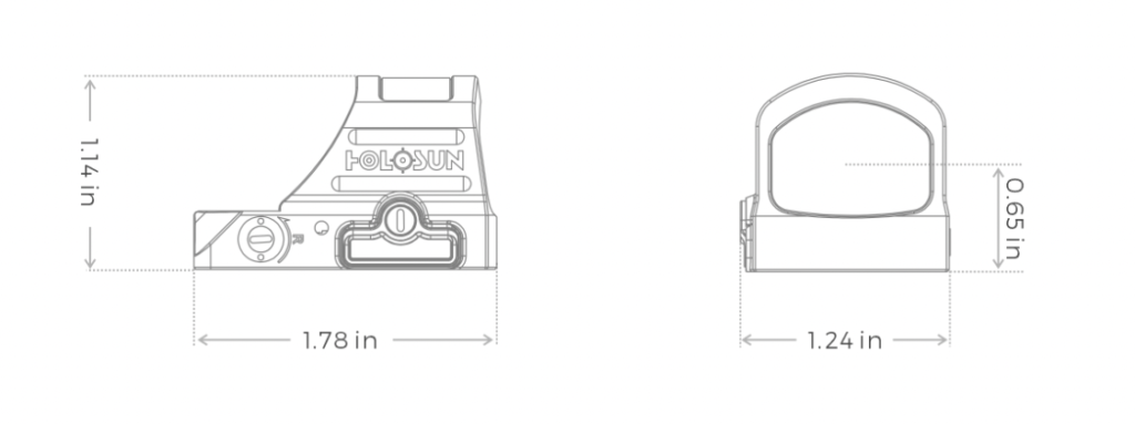 HOLOSUN HS407C-X2 Classic Open Reflex Red Dot Sight Specifications