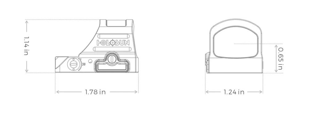 HOLOSUN HS507C X2 Reflex Red Dot Sight Specifications