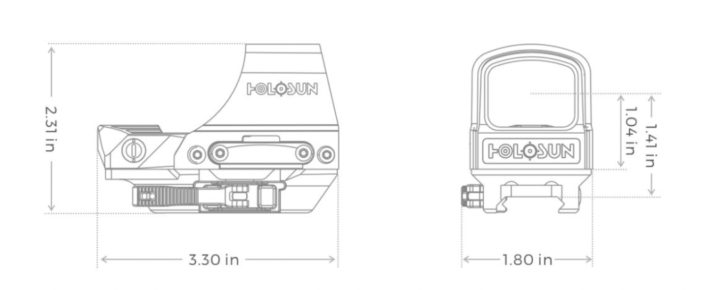 HOLOSUN HS510C Holographic Red Dot Sight Specifications