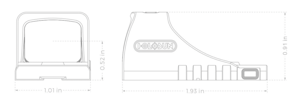 Holosun SCS MOS Green Dot Sight Specifications