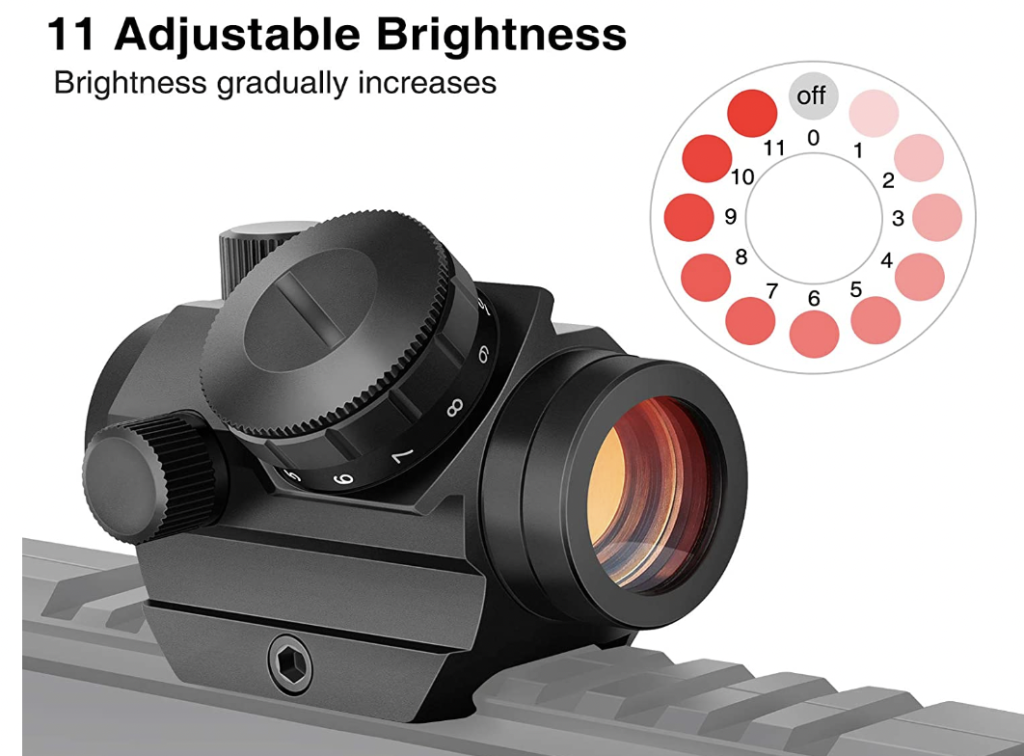 MidTen 2MOA Micro Red Dot Sight Brightness