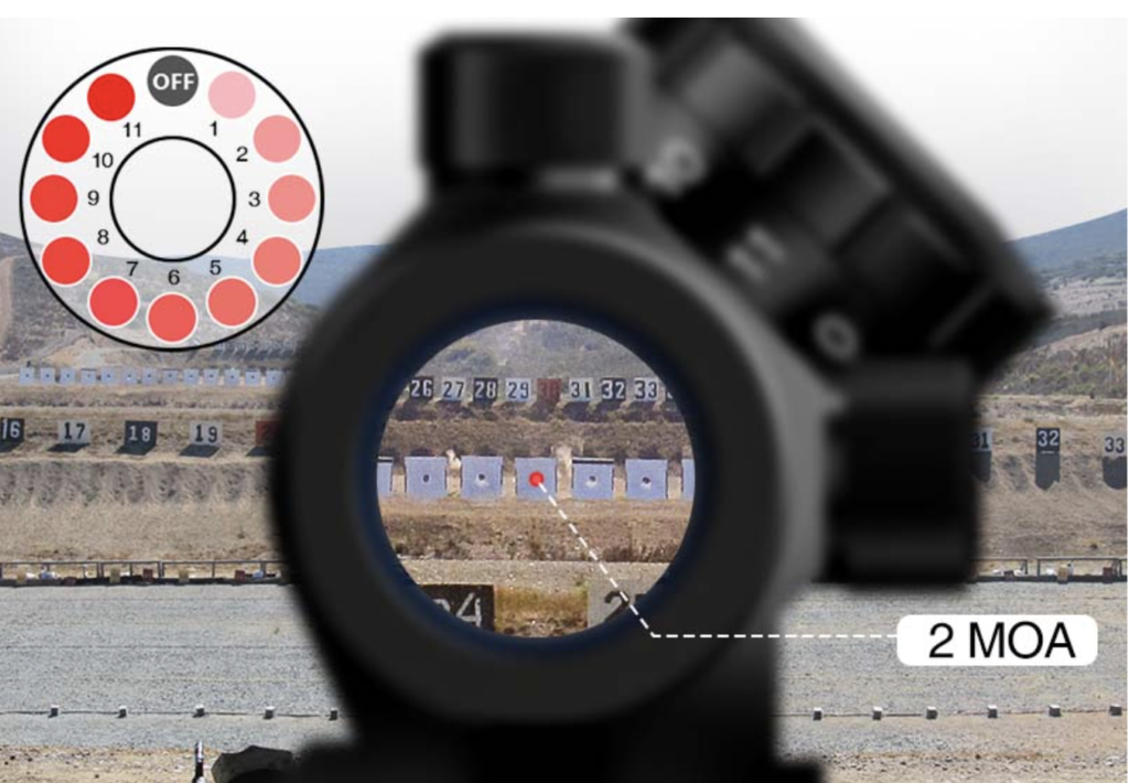 MidTen 2MOA Micro Red Dot Sight Reticle