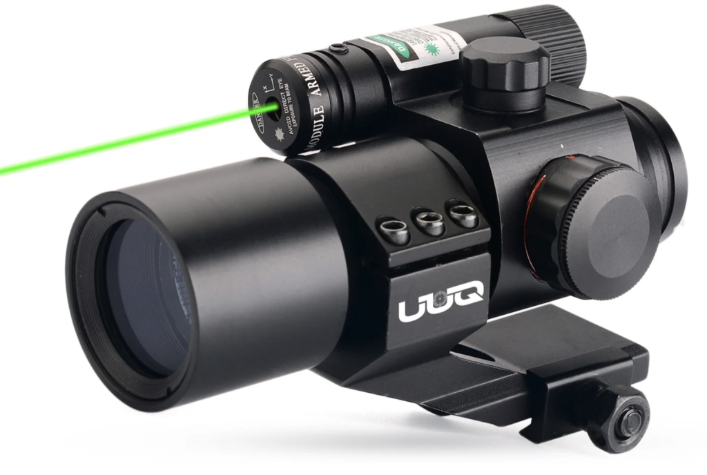 UUQ 1X30 4 MOA Green Red Dot Sight with Green Laser