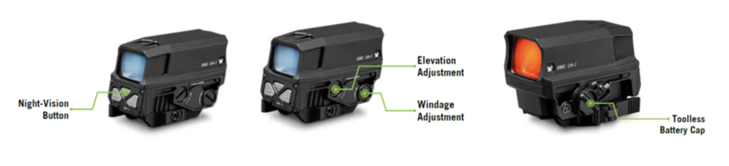 Vortex Optics AMG UH-1 Gen II Holographic Sight Features