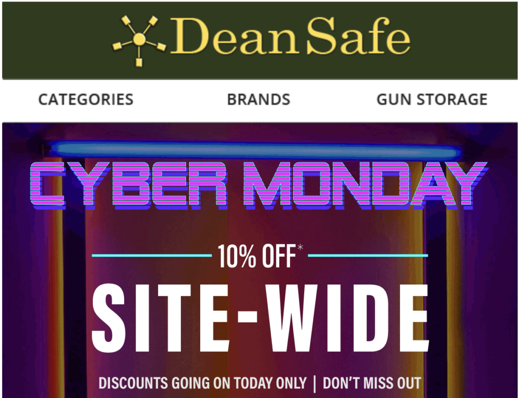 Dean Safe Cyber Monday Sale