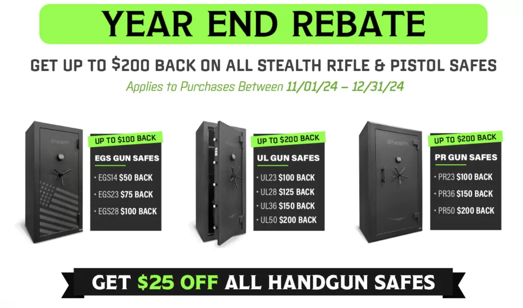 Stealth Black Friday Gun Safe 2024 Rebate